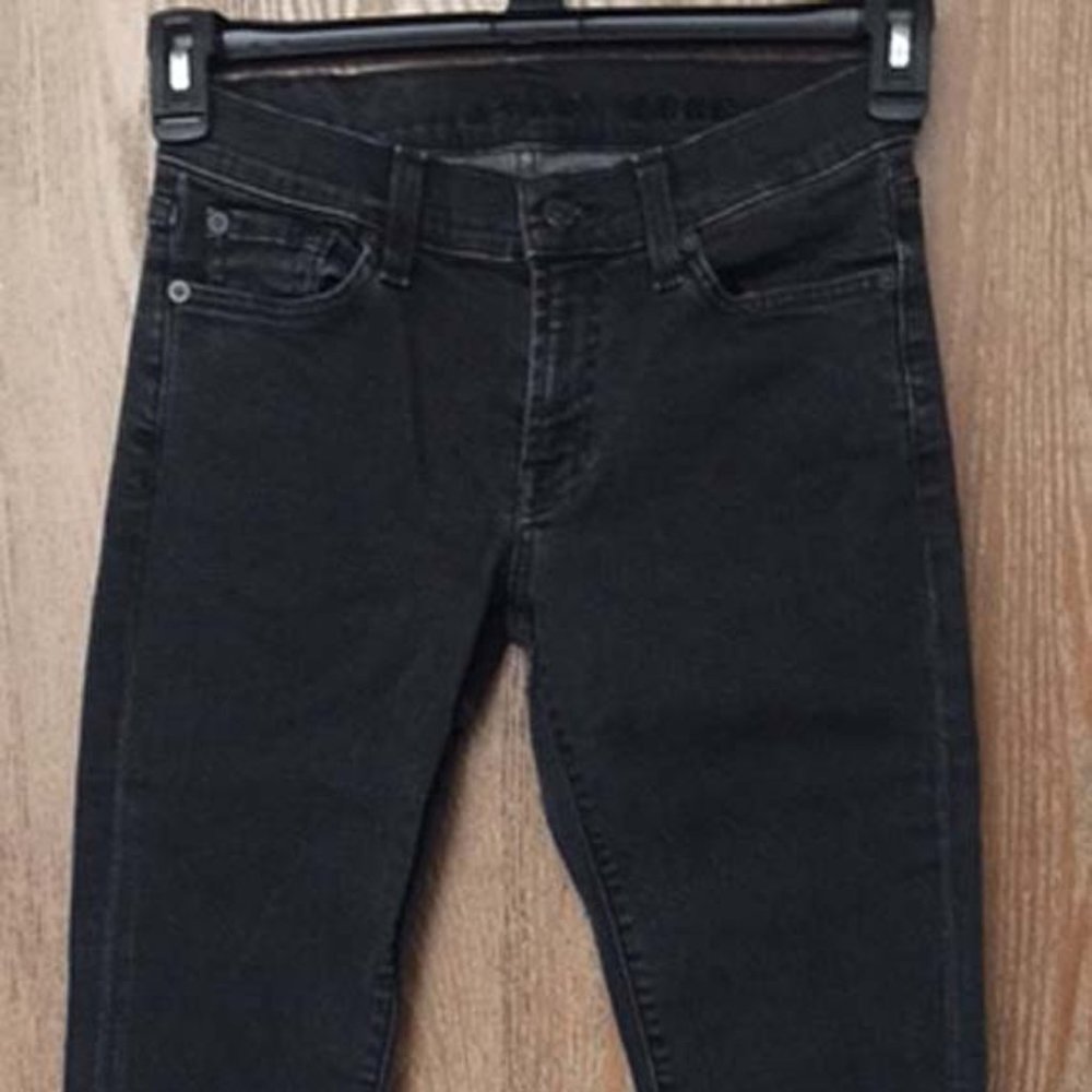 7 For All Mankind - Black Denim Jeans - Roxanne - Made in USA - Size 28